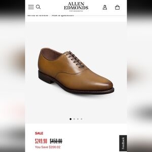 Allen Edmonds Men's Tan Oxford Shoes